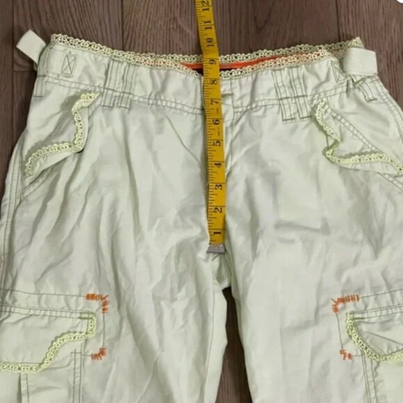 Miss Me Patchwork Light Green‎ Capri Pants MEDIUM - Picture 3 of 7